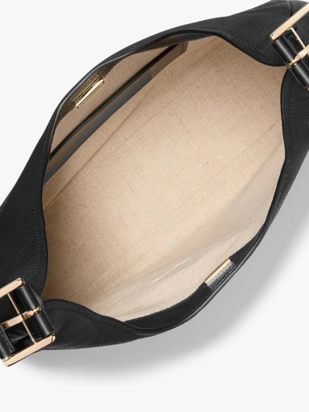 Michael Kors large Nolita Black Pebbled Leather Shoulder Hobo - Picture 15 of 16